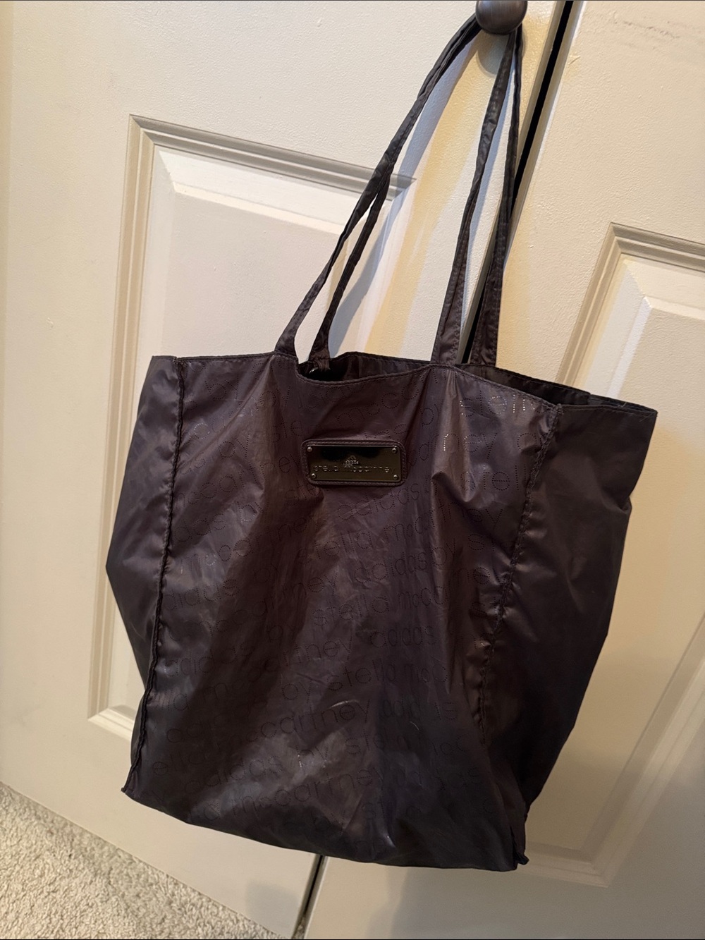 Stella McCartney for Adidas Black Nylon Logo Tote Bag